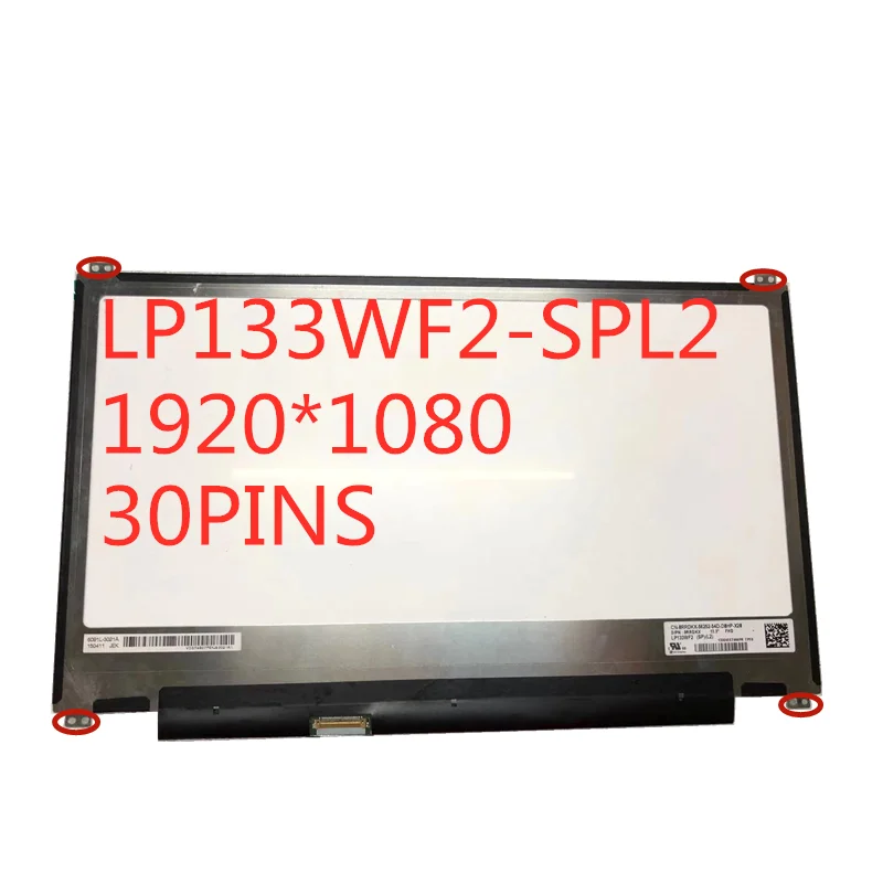 Free Shipping 13.3-inch LP133WF2 SPL2 LP133WF2 (SP) (L2) LCD Screen FHD 1920X1080 IPS