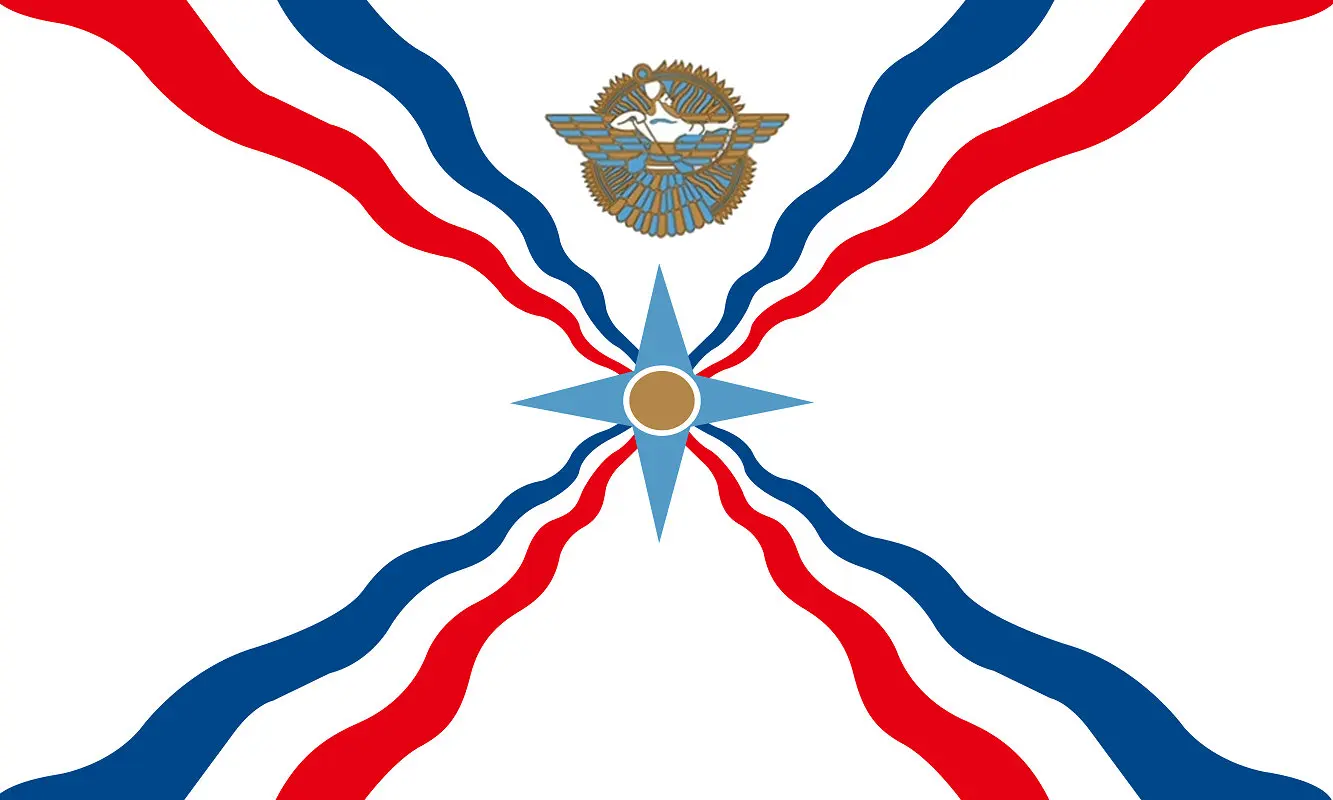 xvggdg  Custom Flag 90*150cm (3x5FT)  Polyesterany   Assyrian flag   syria banner