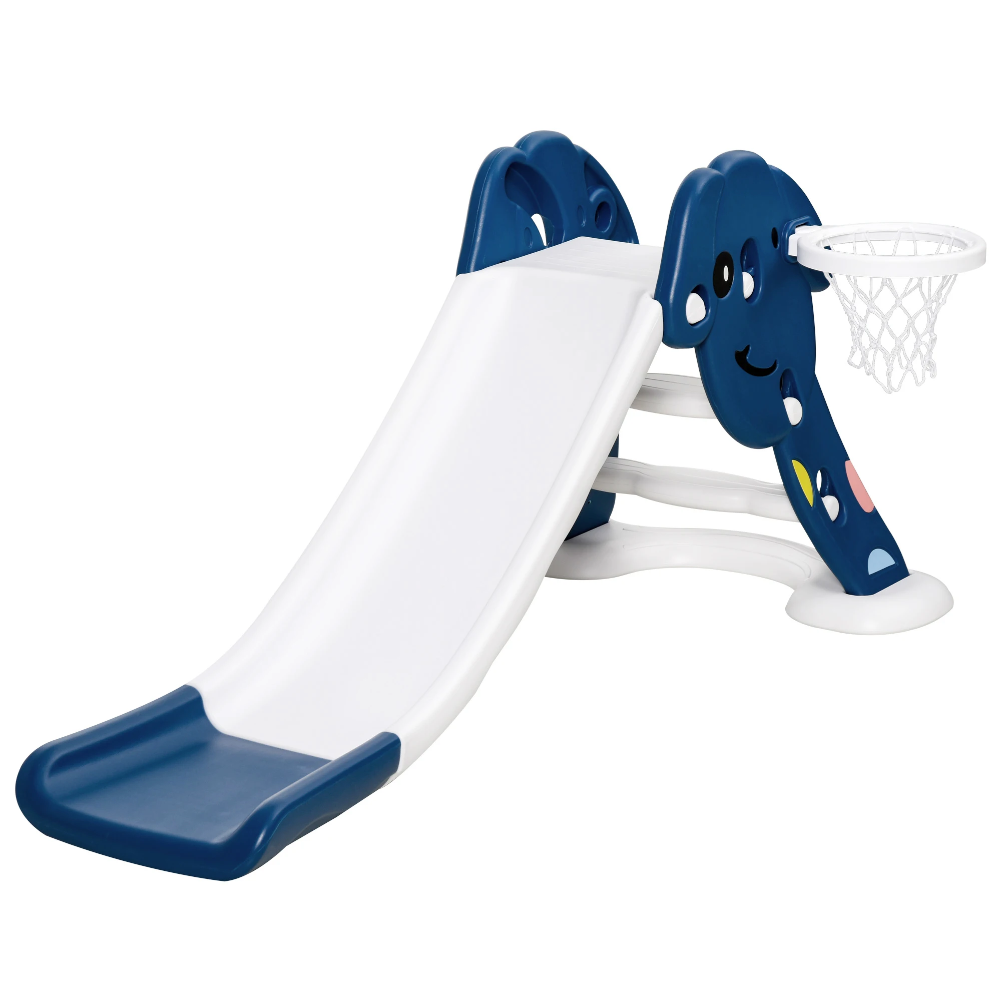 HOMCOM Children's Basketball Basket + 2 Years Children's Indoor & Outdoor Toy 25 kg 160x35x68 cm Blue