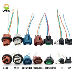 1pcs H11 9006 H7 7440 W21W Original car Female Adapters Wiring Harness Sockets Wire Pigtails For Headlights Fog Lights Use