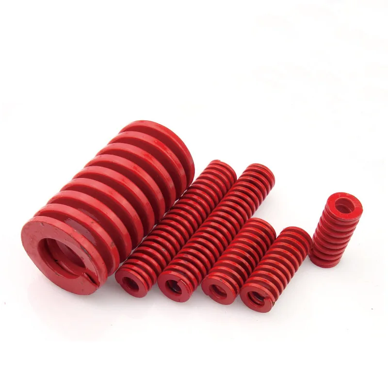 Resorte de compresión de molde de 1 pieza, resortes de estampado de carga media roja, diámetro exterior de 14mm, diámetro interior de 7mm para montaje de Hardware