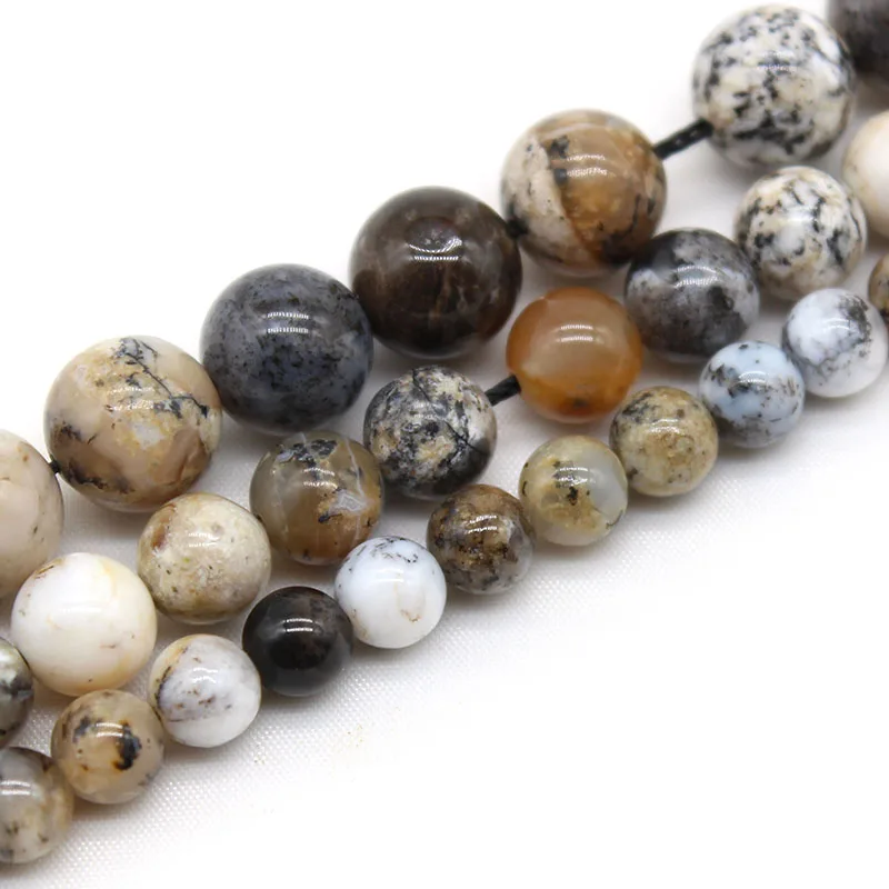 

Natural Stone Yellow Blue Ocean Agates Round Loose Ball Beads 6/8/10mm for Jewelry Making DIY Bracelets Accessories 15''