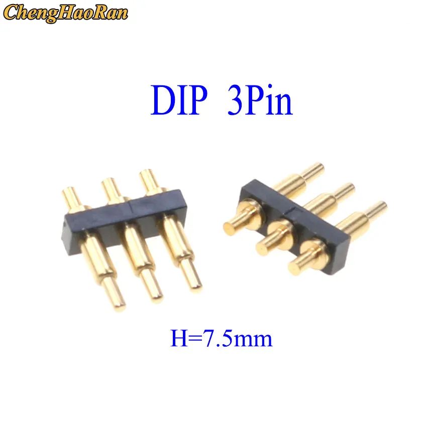 ChengHaoRan 1pcs SMT DIP Pogo Pin Connector Pogopin Battery Spring Loaded Contact Test Probe Power Charge Header Pins 2.54 Grid