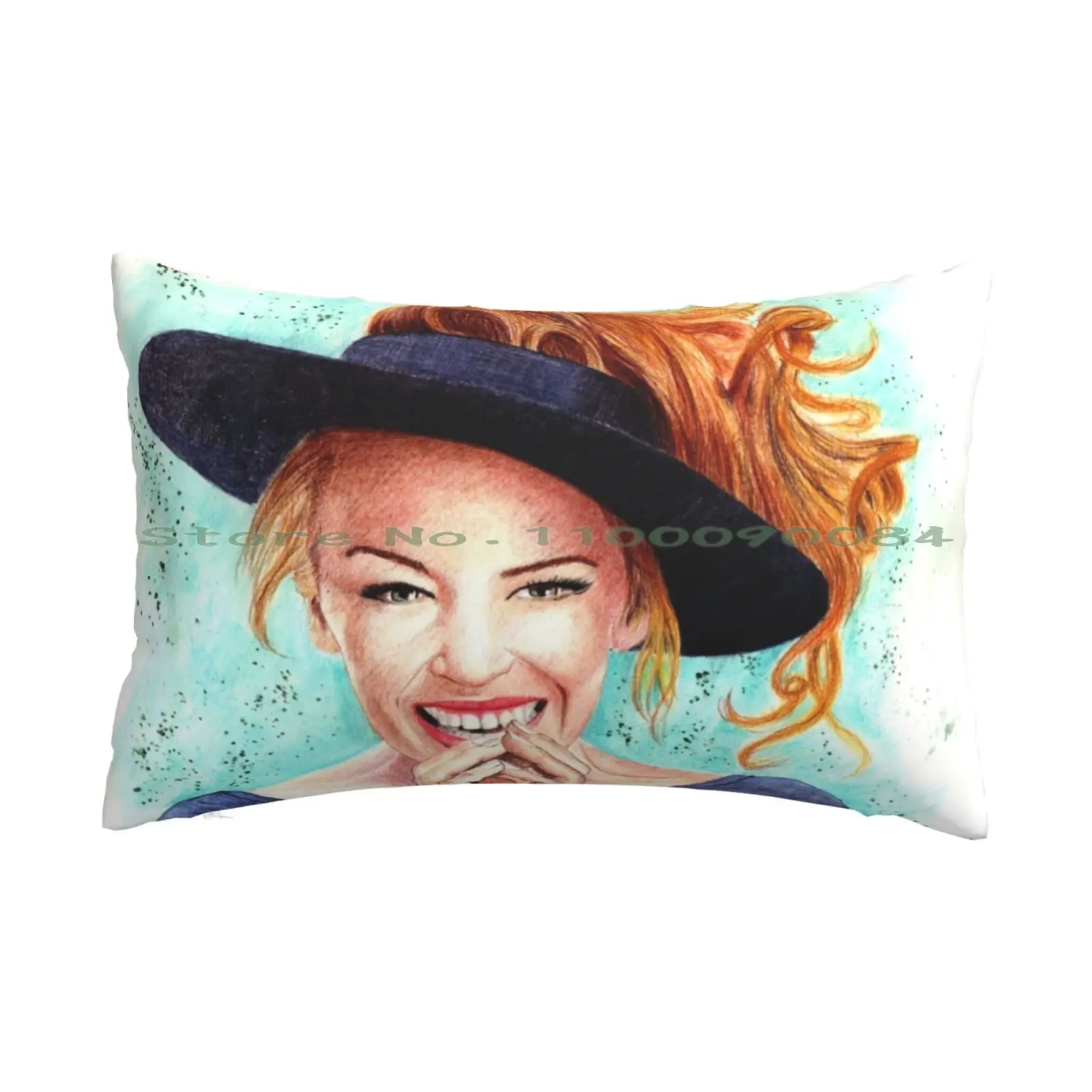 Kylie Minogue-Lovely Hat Pillow Case 20x30 50*75 Sofa Bedroom Cat What Funny Black Cat Murderous Cat With Knife Sorry I Cant I