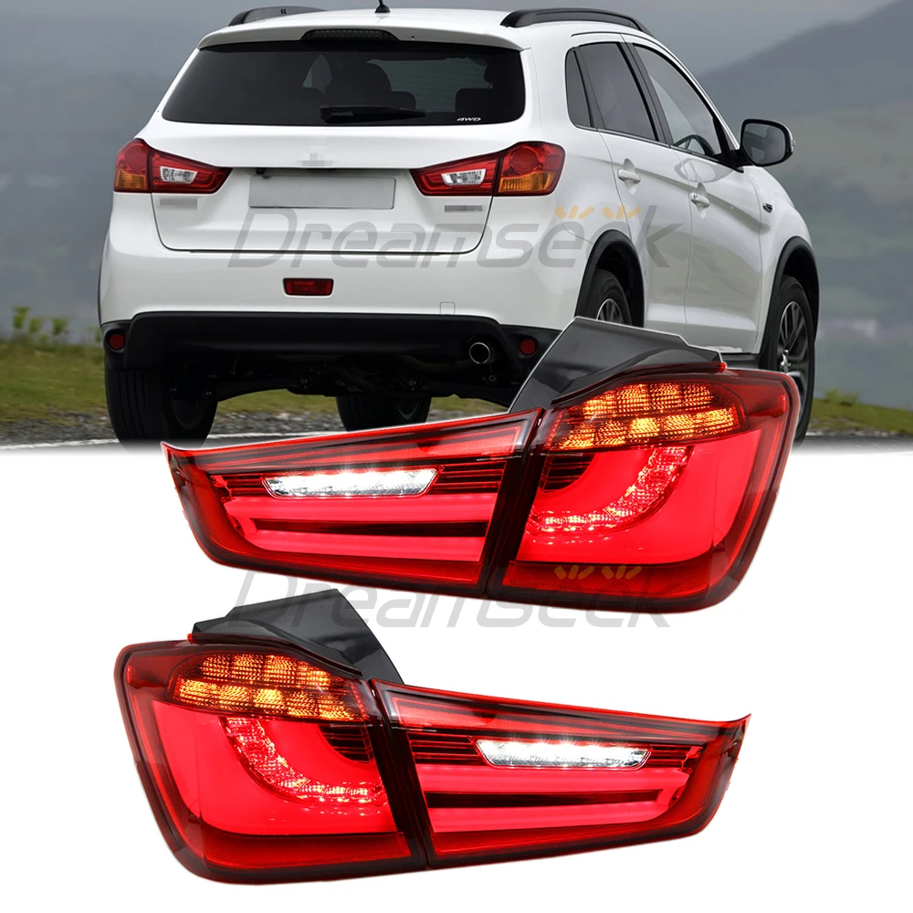 LED Tail Light Assembly for Mitsubishi ASX / Outlander Sport 2010-2019 Driving Reversing Brake Lamp with Turn Signal Red Lens