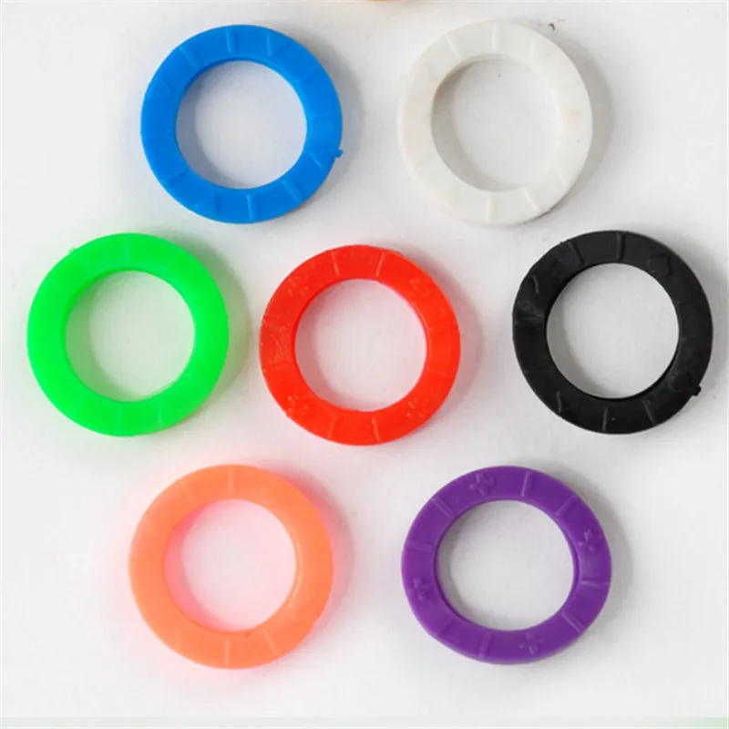 8 Pcs Hollow Silicone Key Cap Covers Topper Key Holder Elastic Keyring Rings Key Case Bag Organizer Wallets 2021 Hot
