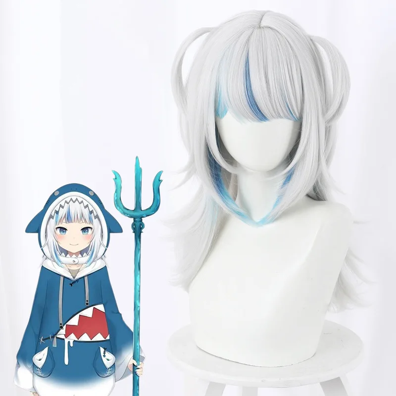 Anime Hololive VTuber Costume Gawr Gura Cosplay Shark Hat Suit Hoodie Dress Halloween Carnival Party Gawr Gura Costume For Women