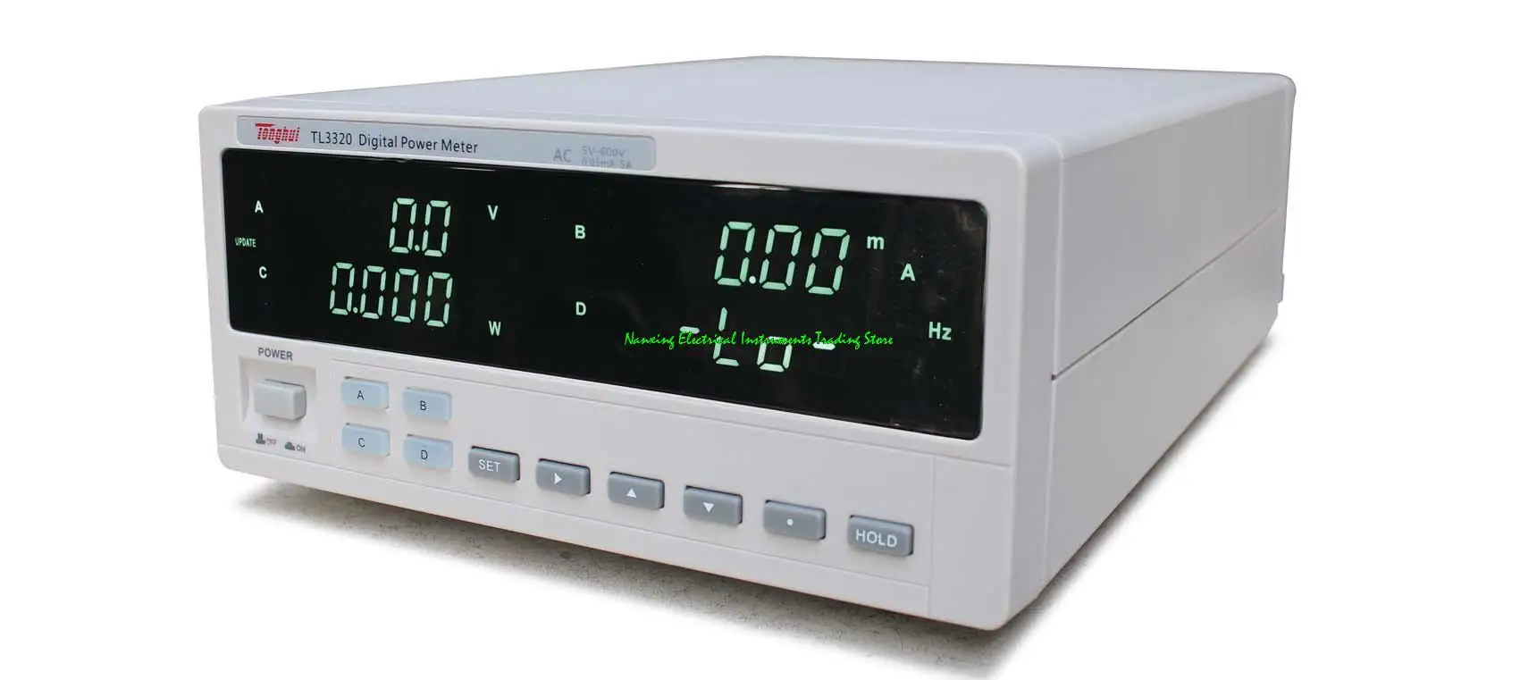 Tonghui TL3320 Single-phase AC digital power meter AC 5-600V 0.5mA-2A, V, A, W, PF, Hz micro current,six-level energy efficiency