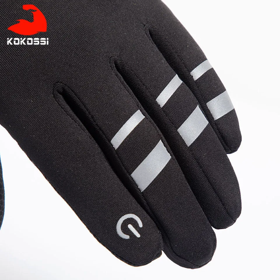 KoKossi Winter Outdoor Sports Running Glove ciepły ekran dotykowy siłownia pełne rękawiczki dla mężczyzn kobiety rękawiczki z dzianiny