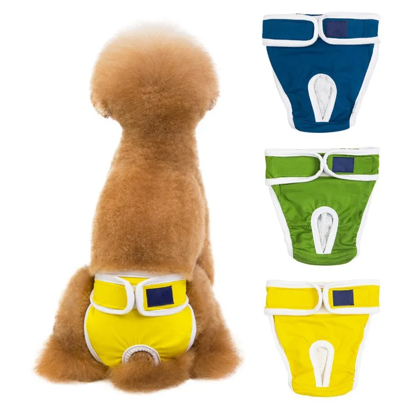 Pet Cotton Washable Dog Diapers Durable Female Dog Physiological Pant Shorts Underwear Reusable Sanitary Wraps Panties 