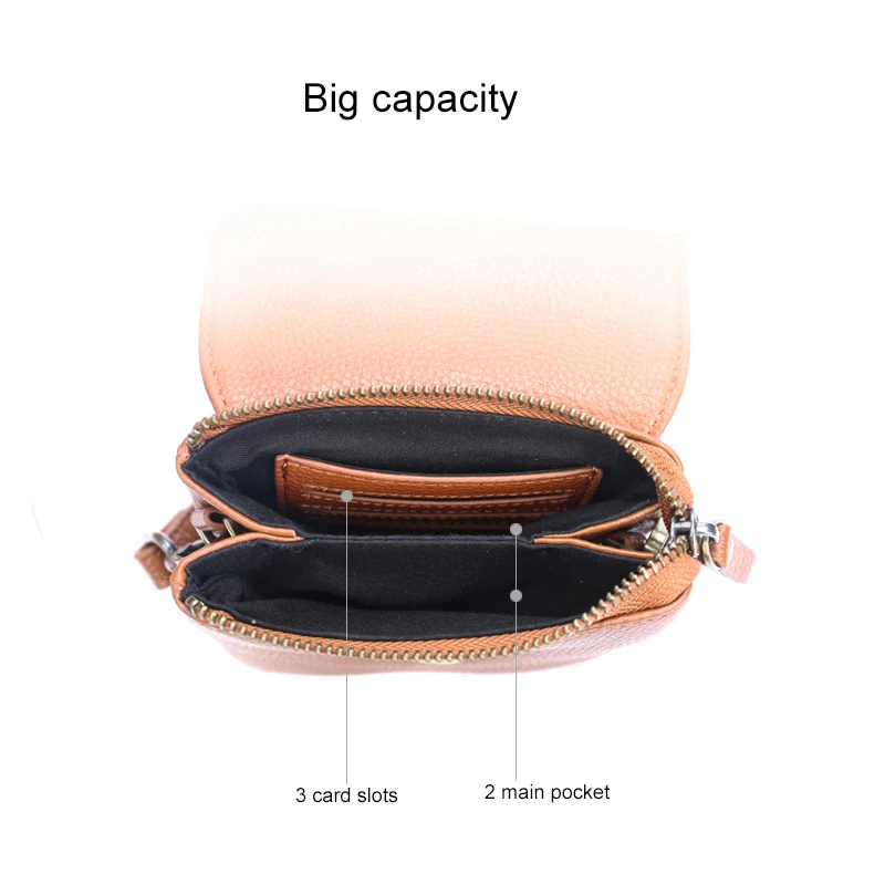 Genuine Leather Women Crossbody Bags Luxury Handbags Women Vertical Phone Bag Small Female Shoulder Bags Ladies Messenger Bag