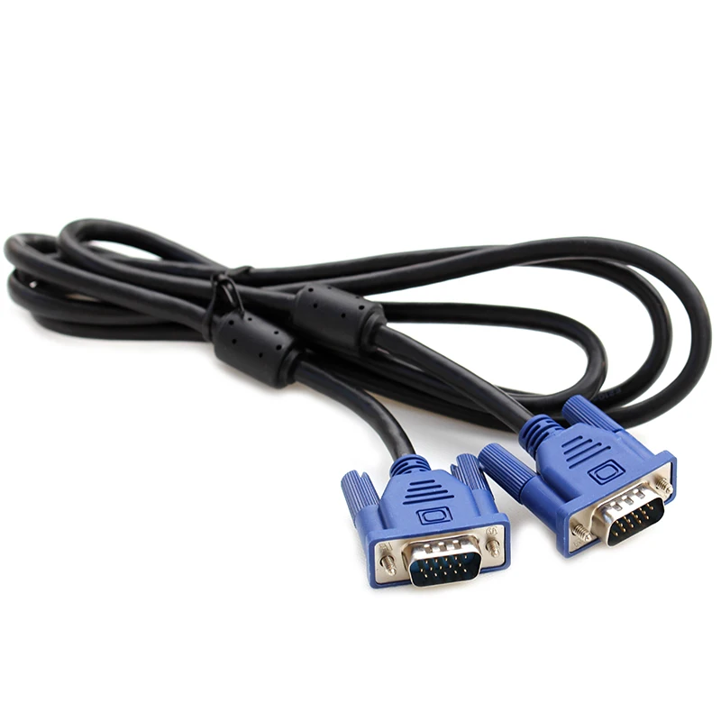 1.5M VGA 3+6 15Pin VGA D-Sub Video Cable Male to Male for Computers Monitors Projects with VGA Ports