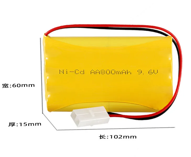 9.6v 800mah NiCD Battery For Rc Toys Cars Tanks Trucks Robots Guns Boats AA Ni-CD 9.6v Rechargeable Battery Pack