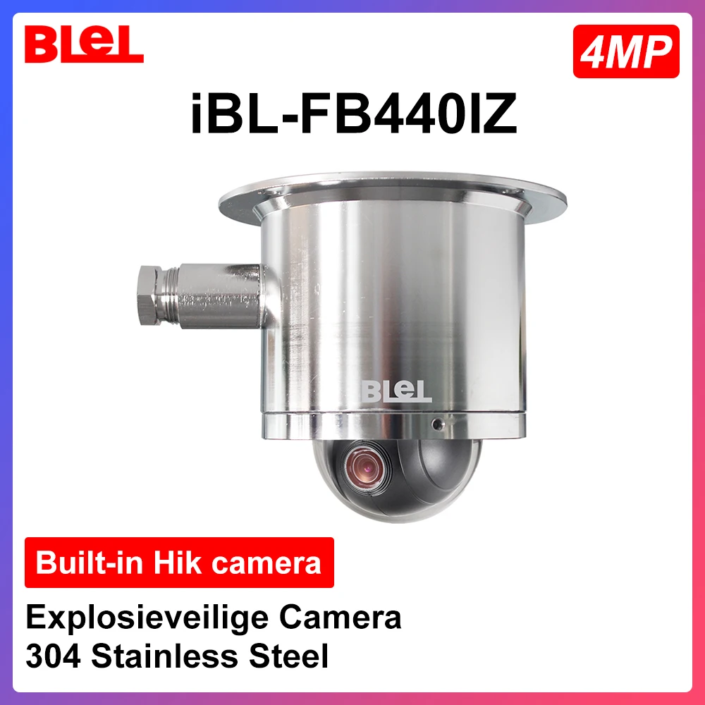 

Explosion-proof Camera 4MP Built-in Hik camera 304 Stainless Steel Explosieveilige Support PoE Hik-Connect app IR 30m