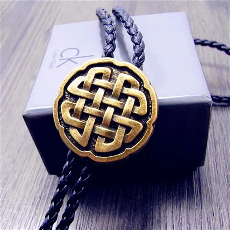 Bolo tie New retro shirt chain lucky knot  collar necklaces long neckties pendant