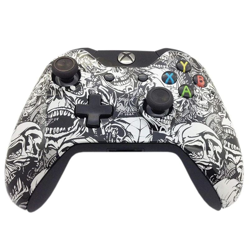 Крышка с узором черепа, верхняя Передняя крышка корпуса, чехол Сменные Лицевые панели для контроллера Xbox One, стандартный разъем 3,5 мм