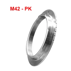 M42-PK Mount Adapter Ring for Macro Photography Silver for M42 (42x1mm) Screw Mount Lens for Pentax K PK mount Camera