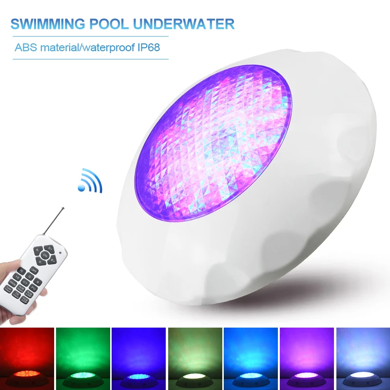 5pcs/lot ABS LED Pool Light IP68 Waterproof Lighting Underwater Lamps AC12V Wall Mounted Lamps Submersible RGB Lights