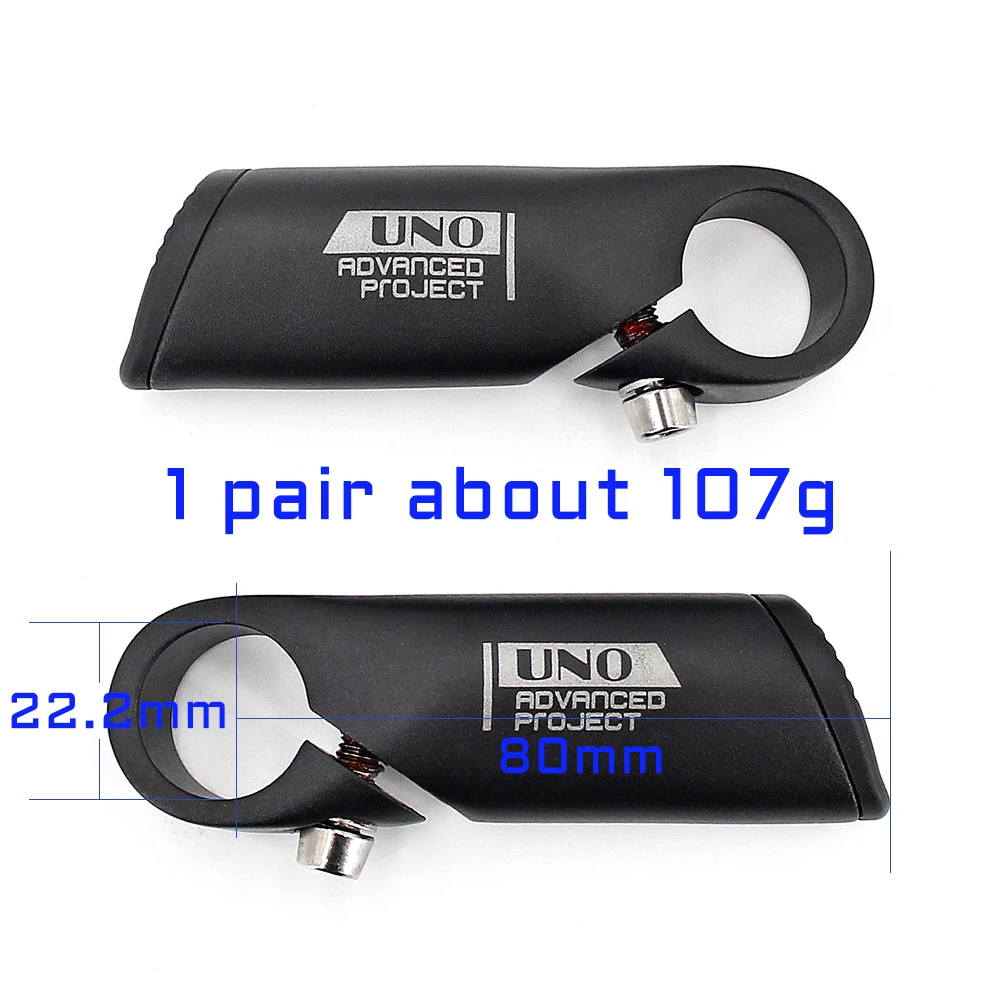 UNO Mountain Bike Handle Bars 1 Pair Auxiliary Riding Horn Mtb Bike Bar Ends Aluminum Rest Handlebars Mountain Bike Accessories image 4