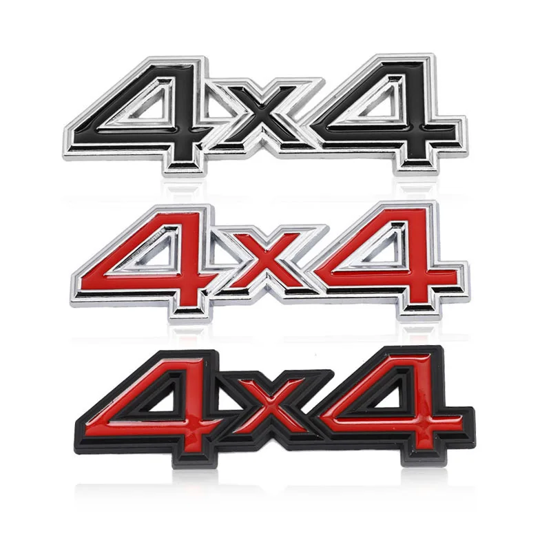 ملصق سيارة 4X4 4WD شعار زخرفة الجبهة هود مصبغة شعار شارة الخلفي الجذع سيارة الشارات لأودي ميتسوبيشي نيسان تويوتا مرسيدس BMW