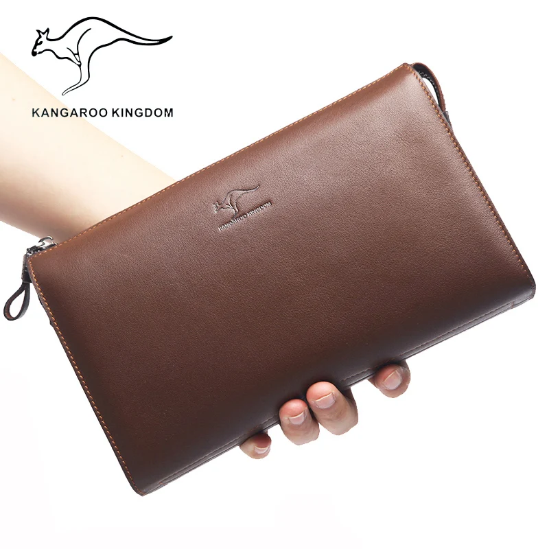 

luxury brand men bag genuine leather cowhide business men clutch bags large capacity zipper