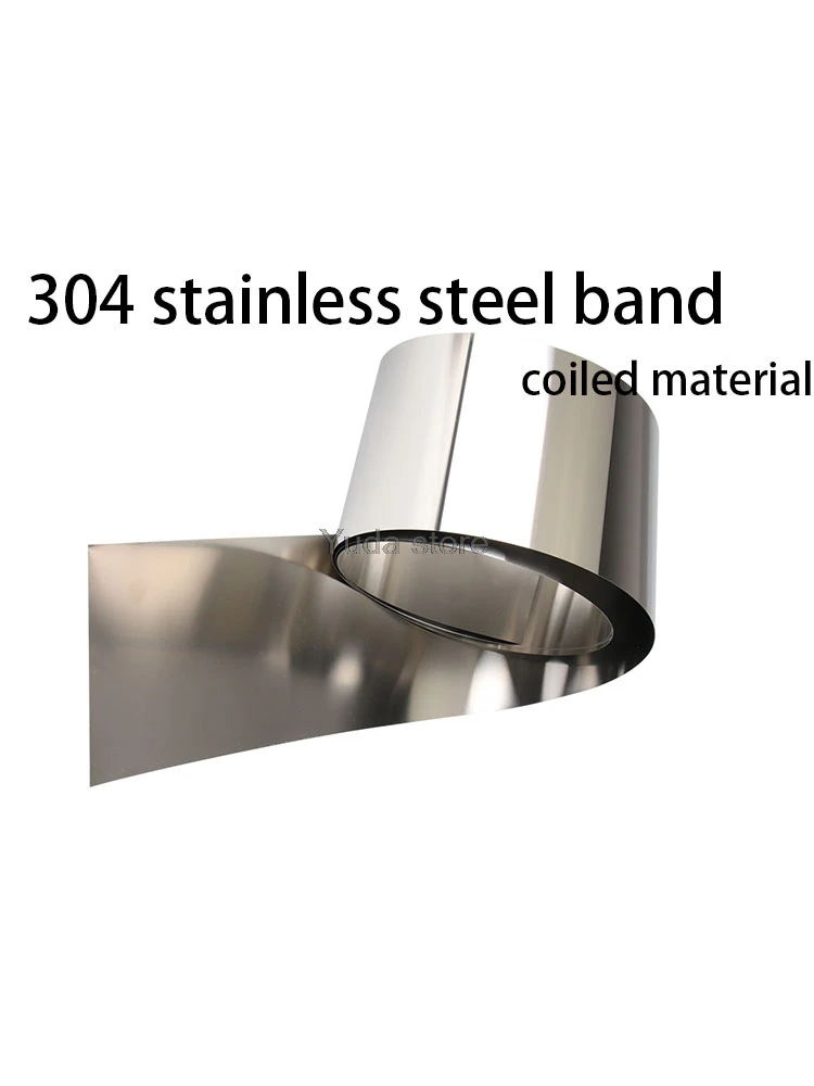 1pc 304 Stainless Steel SS304 Thin Plate Stainless steel foil 0.05/0.06/0.07/0.08/0.09/0.1/0.15/0.2/0.25mm x 100mm x 1000mm