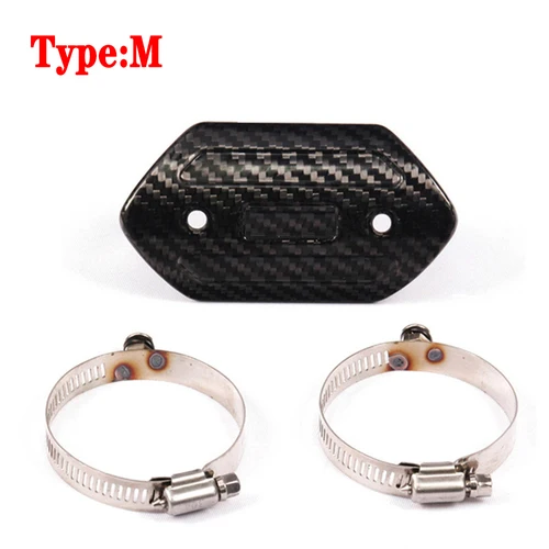 Imagen 2 del producto Cubierta Universal de protección térmica de escape para motocicleta, Protector de tubo de enlace de silenciador, cubierta antiescaldado