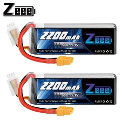 2Pcs Zeee 3S Lipo Battery 11.1V 50C 2200mAh Lipo Battery with  XT60 Plug For RC Quadcopter QAV250 Drone Boat Airplane RC Cars