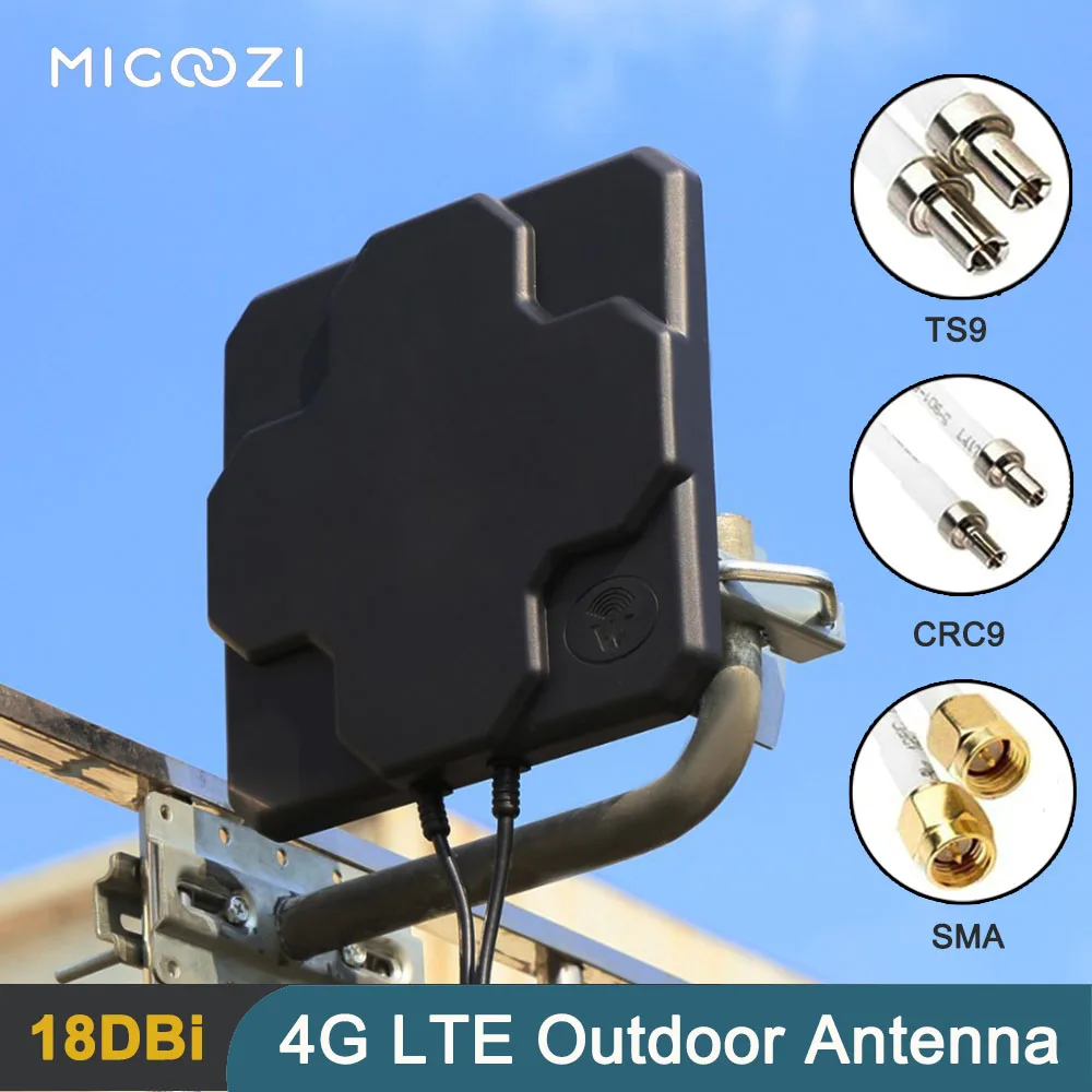 Antenne Mimo 18DBi 4G pour Routeur Modem Huawei Elec3 G, Panneau de Transistorisation en Plein Air, Réception Améliorée de la Tête des Touristes