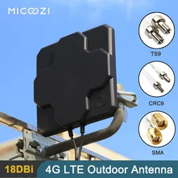 Antena Mimo 4G LTE de 18dBi, Panel de polarización Dual para exteriores, receptor mejorado de doble cabezal para Huawei ZTE 3G, módem enrutador 4G