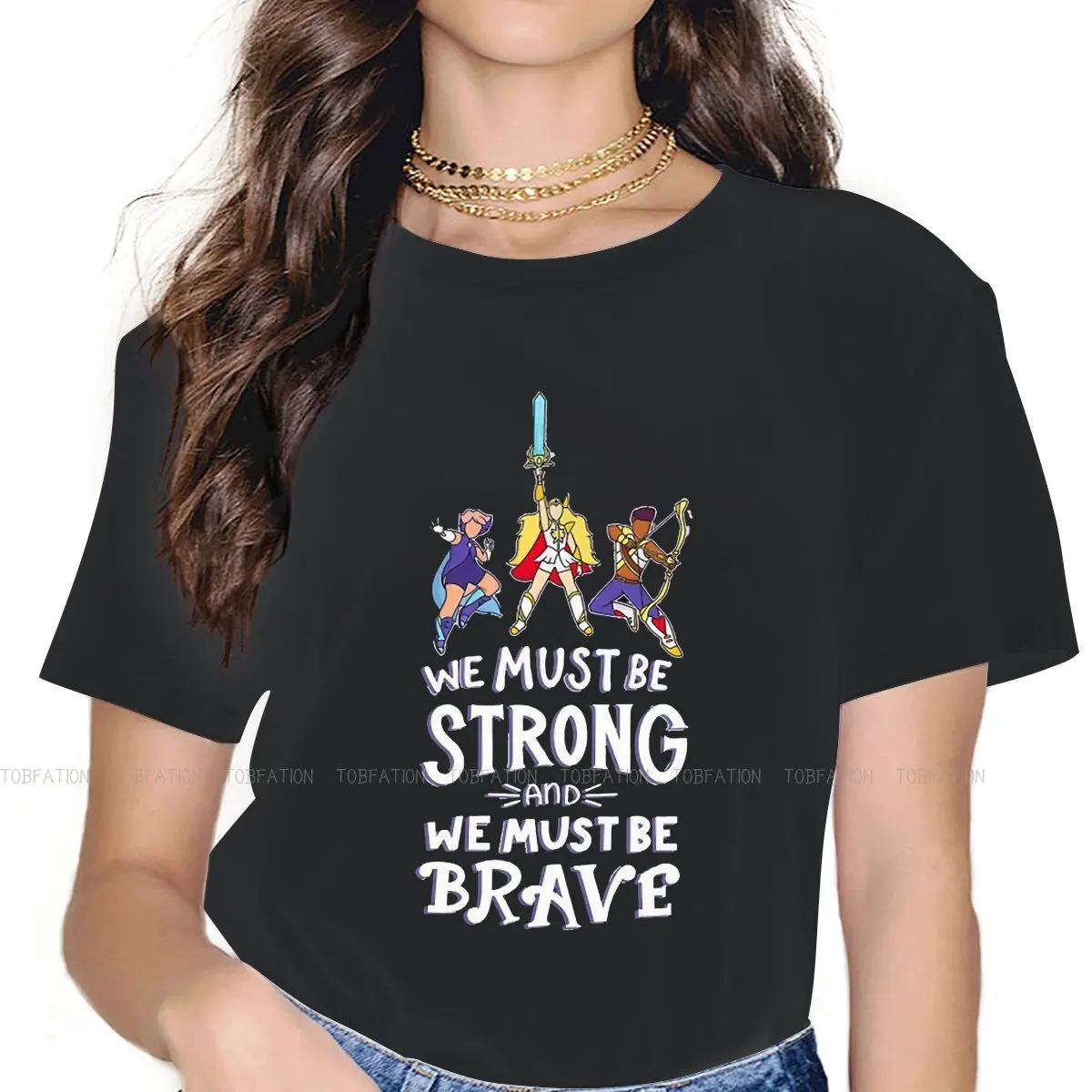Soldiers Hip Hop TShirt She Ra Princess of Power Filmation Anime Tops Comfortable T Shirt Girl Short Sleeve Unique Gift Clothes