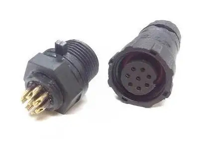 M14  4 Pin to 8 Pin  IP68 Durable Waterproof Connector Adapter docking and Panel Mount Wire Connector Plug