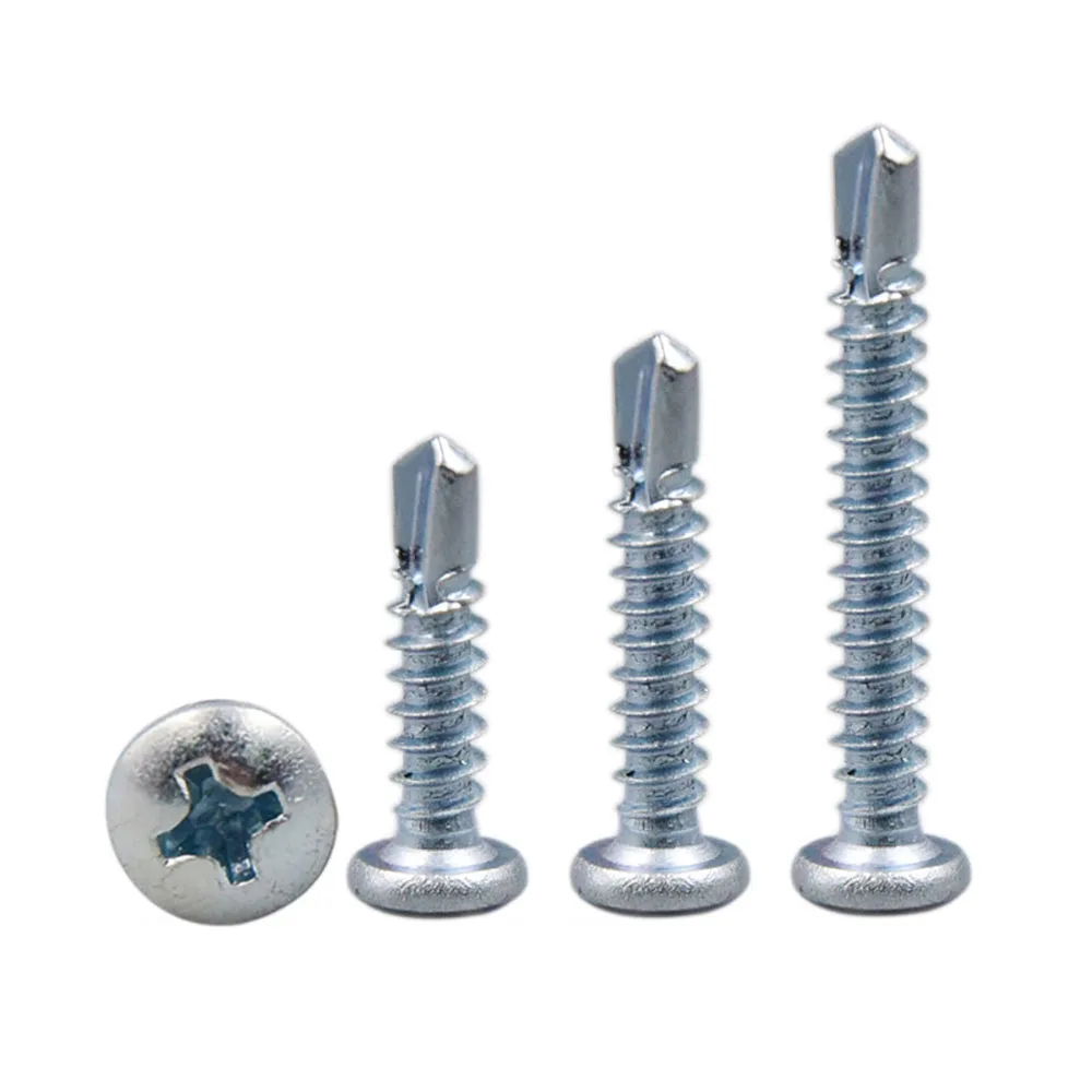 10/20/50/100PCS M4.2 Round Head Screws Philips Self  Drilling Tapping Screw GB/T Pating Zinc