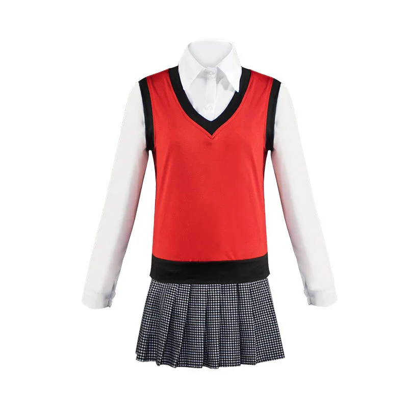 Kakegurui fantasia japonesa para cosplay, uniforme escolar feminino midari de ikishima, traje para festa de halloween