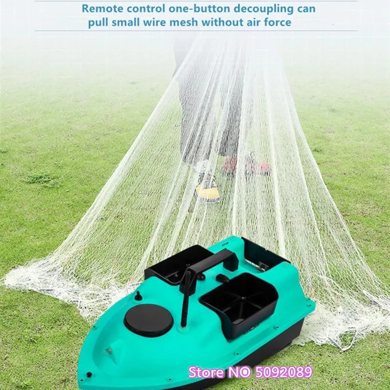 GPS Dual Position Fixed Speed Cruise GPS RC Fishing Bait Boat 2KG 500M Dual Motor 16 Point Nest Pull Net Hook 3-Hopper Baits