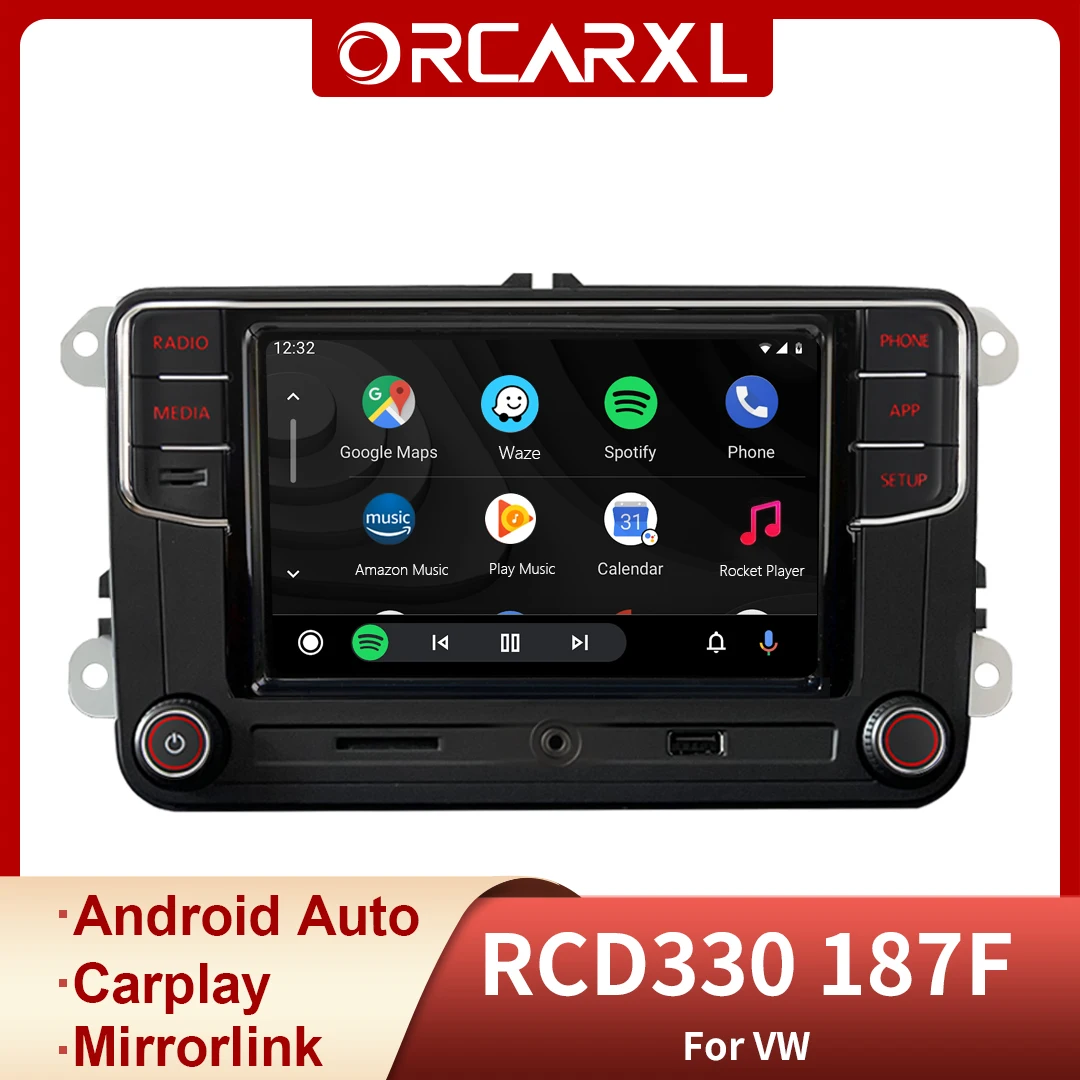 RCD330 Plus 2 din Car Radio Android Auto Carplay 6RF 035 187F NONAME RCD330G R340G Player for VW Tiguan Golf MK5 MK6 Passat Polo