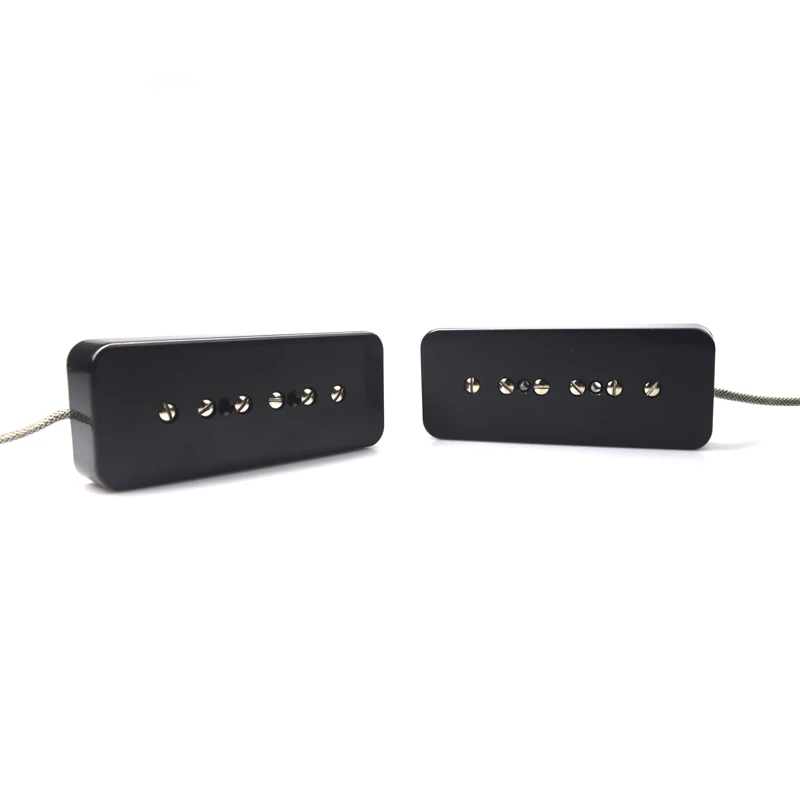 Alnico 5 Soapbar P90 Guitar Neck & Bridge Pickups Black Guitar Accessories Guitar Bridge Pickup