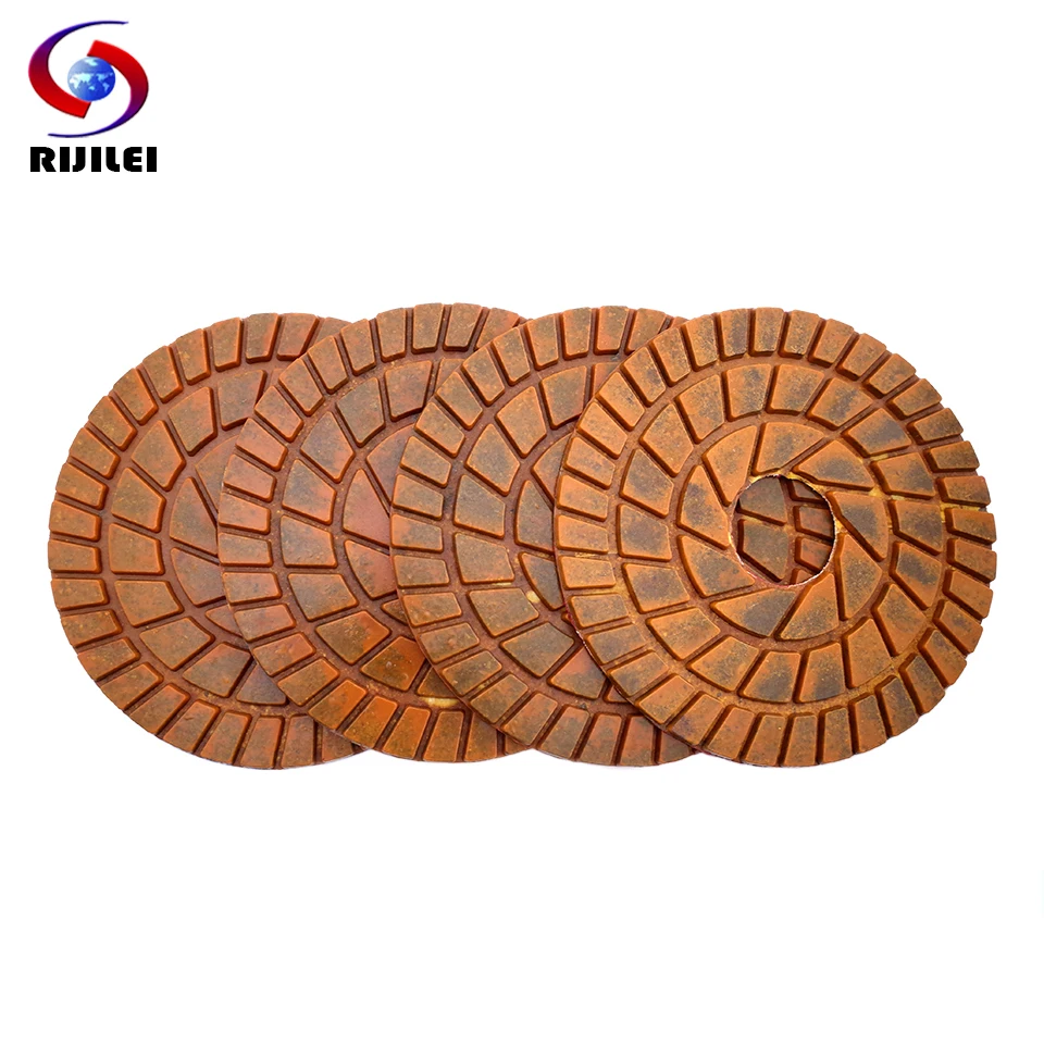 RIJILEI 8Inch Diamond Polishing Pads 200mm Copper Bond Wet Renovate Floor Polishing Pad For Granite Marble Stone Concrete Floor