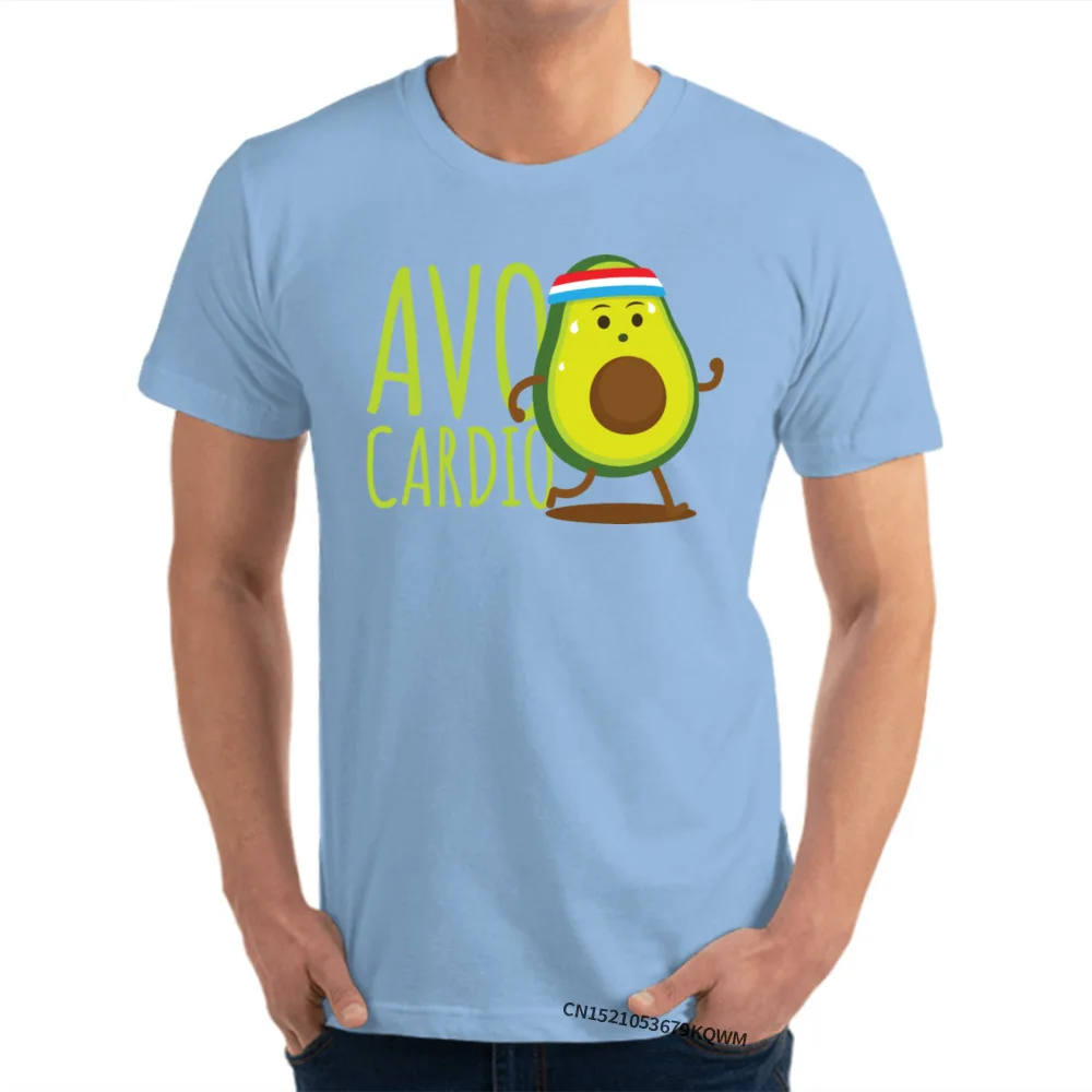 Hipster T-shirts Avo Cardio Fitness Avocado Family Printed On Cotton O Neck Man Tops Tees Normal T Shirt  Wholesale image 3