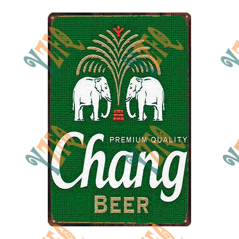 Asian Beer Signs Thailand Korea Metal Plate Decor For Restaurant Cafe Kitchen Art Wall Accessories Retro Poster DU-10883B