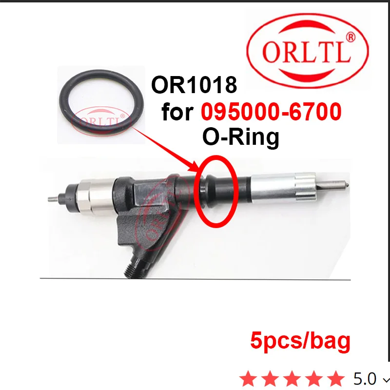 5-мерное уплотнительное кольцо OR1018, силиконовое кольцо для корпуса инжектора DENSO 095000-6700 R61540080017A 095000-6701