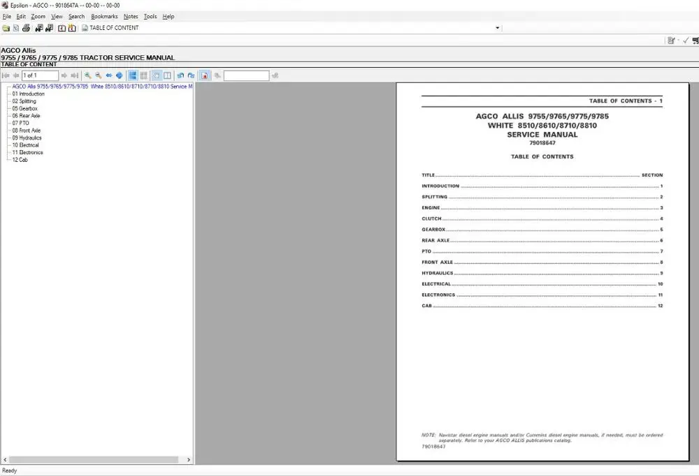 

AGCO Allis Part Book & Workshop Service Manuals [2021]