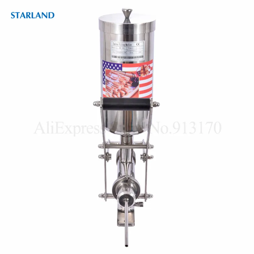 1 Commercial Churros Filler Puff Jam Cream Filling Machine Stainless Steel Chocolate Churro Injector Manual Operation Tool 5L