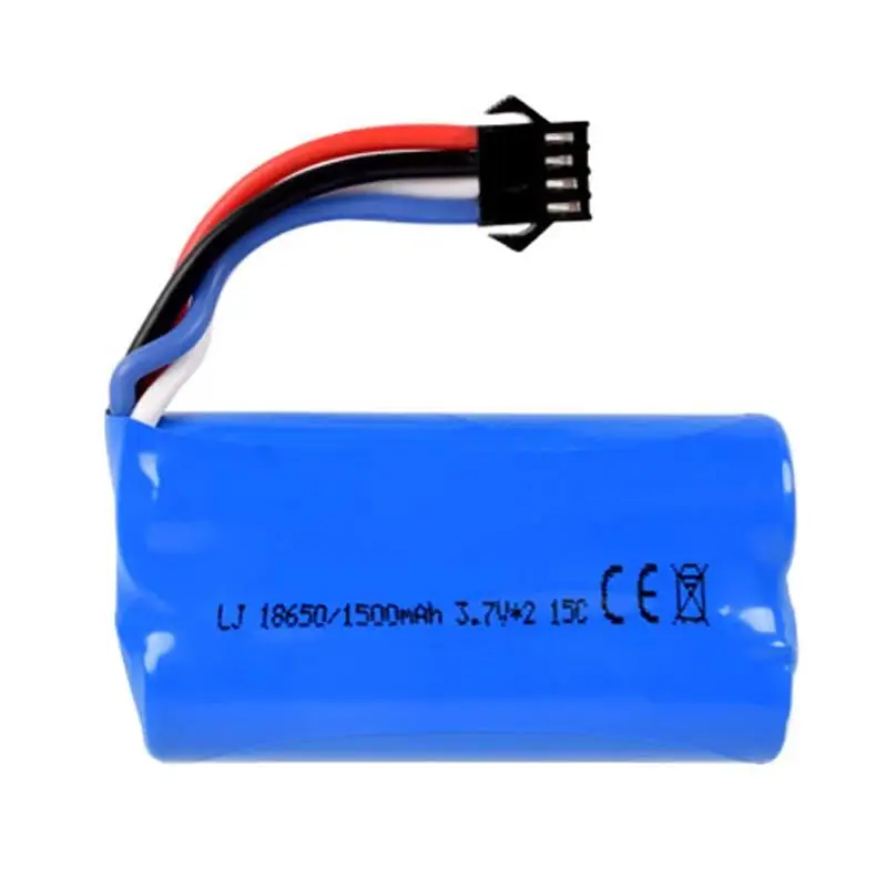 7.4V 1500MAH 18650 Li-ion battery SM-4P Plug for Udi007 Udi001 UDI002 UDI902 HJ806 960 961 962 RC racing boat 7.4v battery