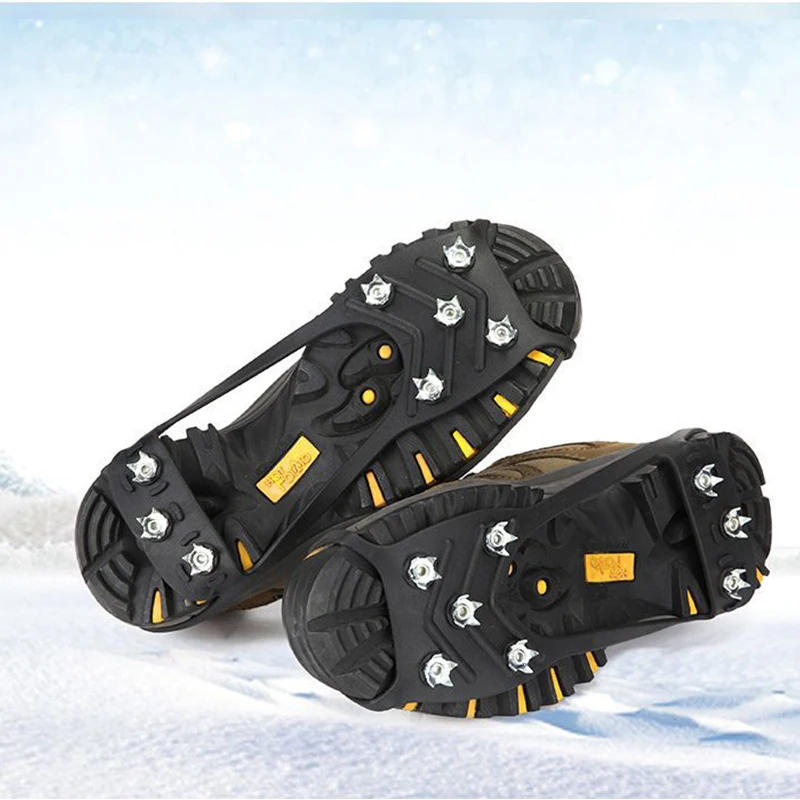 1 Pair 8 Studs Anti-Skid Ice Gripper Spike Winter Climbing Anti-Slip Snow Spikes Grips Cleats Over Shoes Covers 2024 New