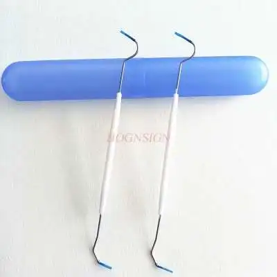 Disposable Stainless Steel Toothpick Ticker Fangs Hook Oral Cleaning Tool Double Probe Sale