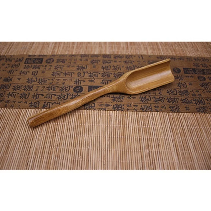 18cm Bamboo Tea Spoon Bend Wooden Tea Scoops Dessert Spoon Strong Durable  Wooden Scoops