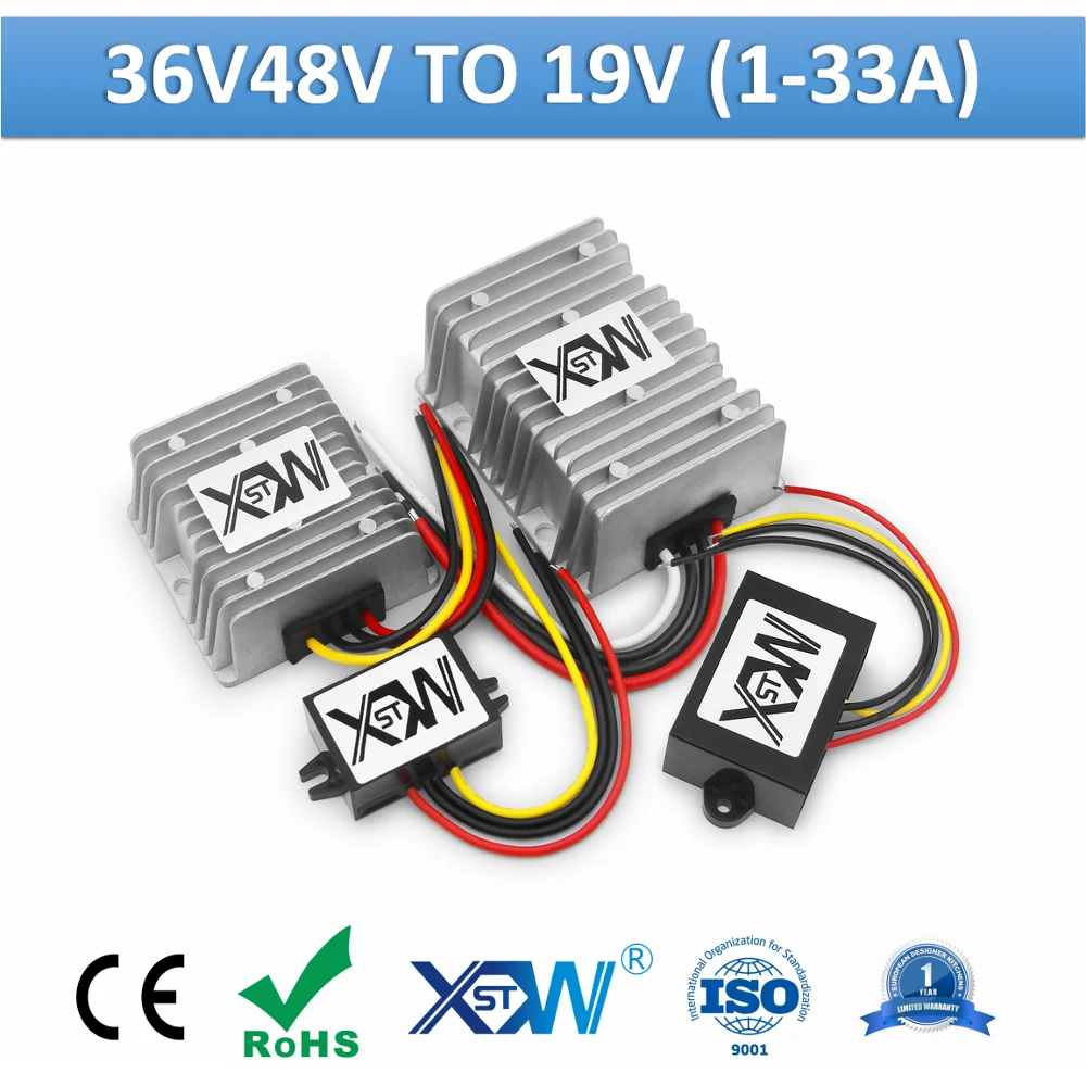 

XWST 36V 48V to 19V DC DC Step Down Converter 1A to 30A Waterproof 30-60V Convert to 19VDC Buck Power Supply