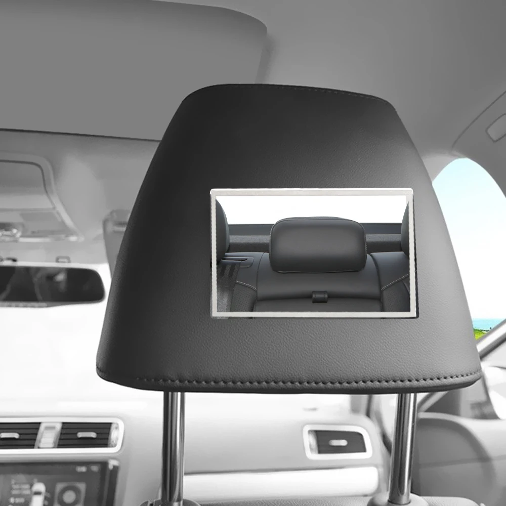Car Interior Mirror Stainless Steel Universal Portable Car Makeup Mirror Car-styling Auto Sun-Shading Visor HD Mirrors