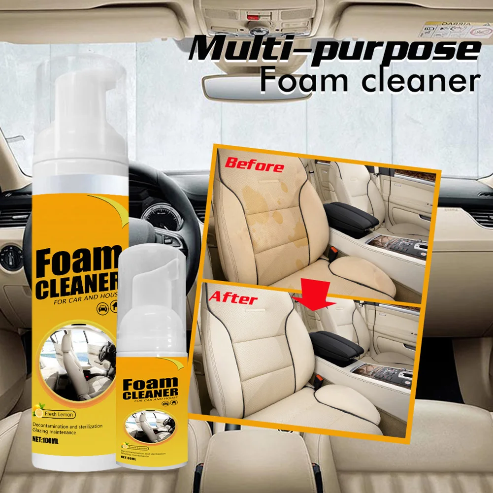 

150ML Multi-Purpose Foam Cleaner Rust Remover cleaning Multi-Functional Car House Seat Interior Auto Accessories Lemon Scented